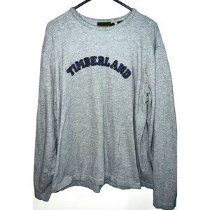 Timberland Gray Long Sleeve Shirt Mens Large 100% Cotton